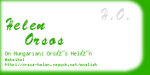 helen orsos business card